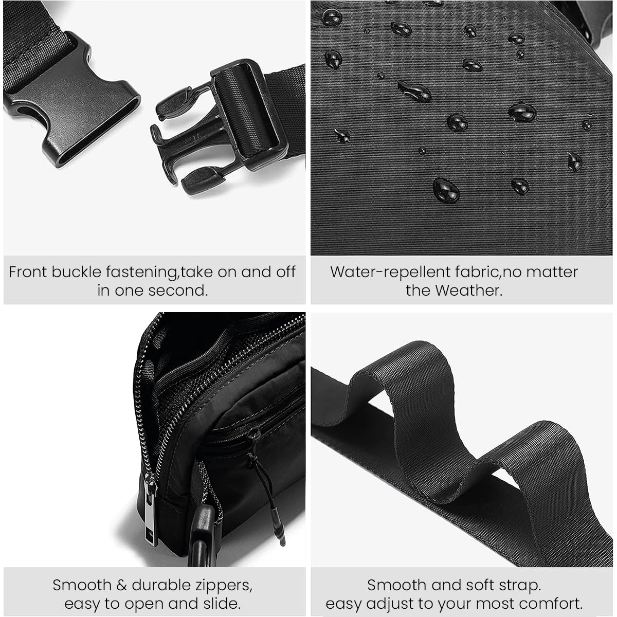 GUSTAVE Mini Waist Bag for Men & Women, Square Fanny Pack for Women Lightweight Shoulder Chest Pack Waist Pouch with Adjustable Strap for Work, Running, Hiking, Travel GUSTAVE Mini Waist Bag for Men & Women, Square Fanny Pack for Women Lightweight Shoulder Chest Pack Waist Pouch with Adjustable Strap for Work, Running, Hiking, Travel